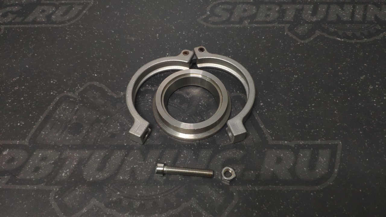 V-band хомут с фланцем 44мм tial style (с проточкой) вход