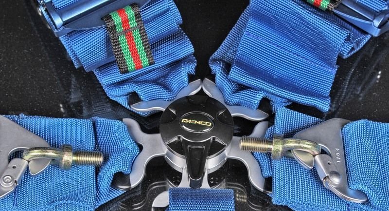 Ремни 5-ти точечные, 3"+3" SFI синий