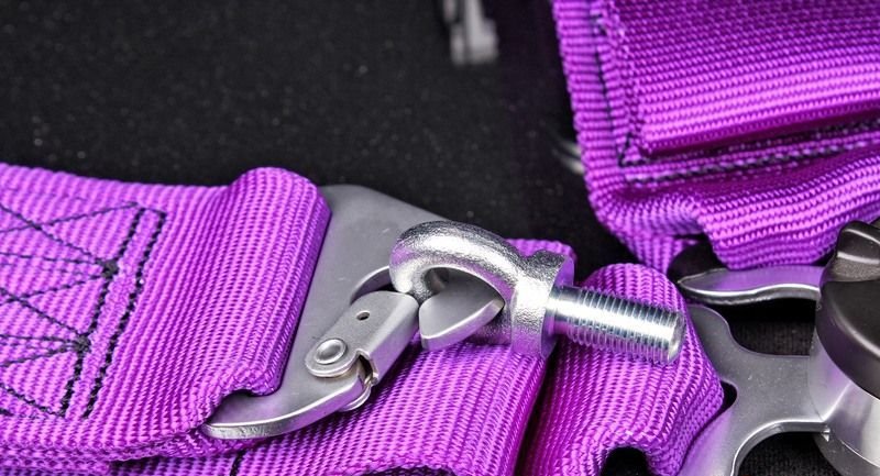 Ремни 4-х точечные, 3"+2" фиолетовый