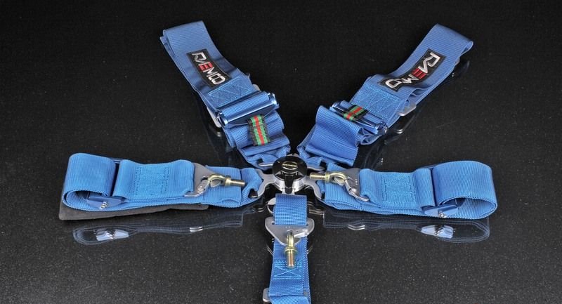 Ремни 5-ти точечные, 3"+3" SFI синий