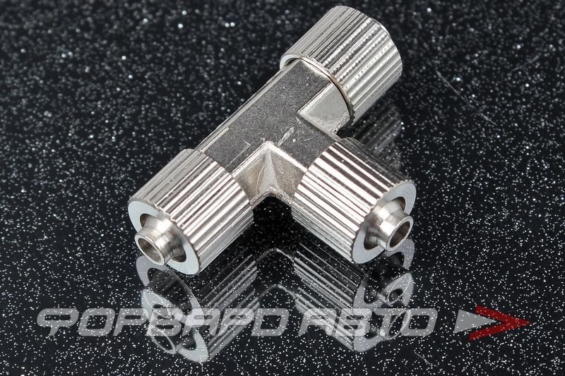 AQUAMIST Тройник обжимной под шланг 6 мм 806-396