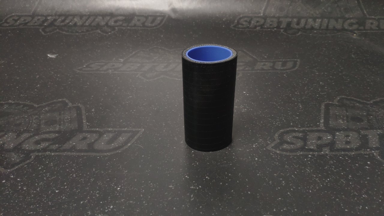 Патрубок силиконовый 38 мм, , чёрный