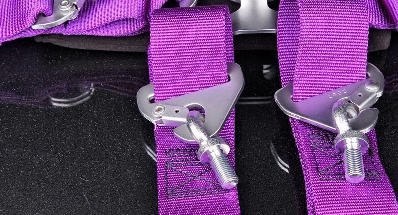 Ремни 6-ти точечные, 3" FIA 8853-2016 (до 2026 года) фиолетовый