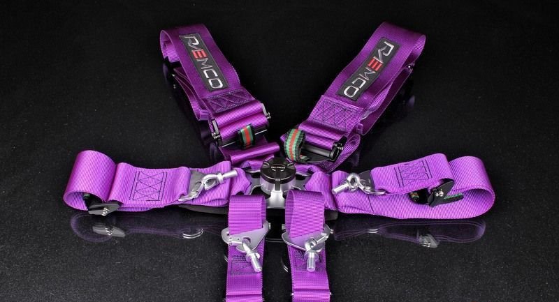 Ремни 6-ти точечные, 3" FIA 8853-2016 (до 2026 года) фиолетовый