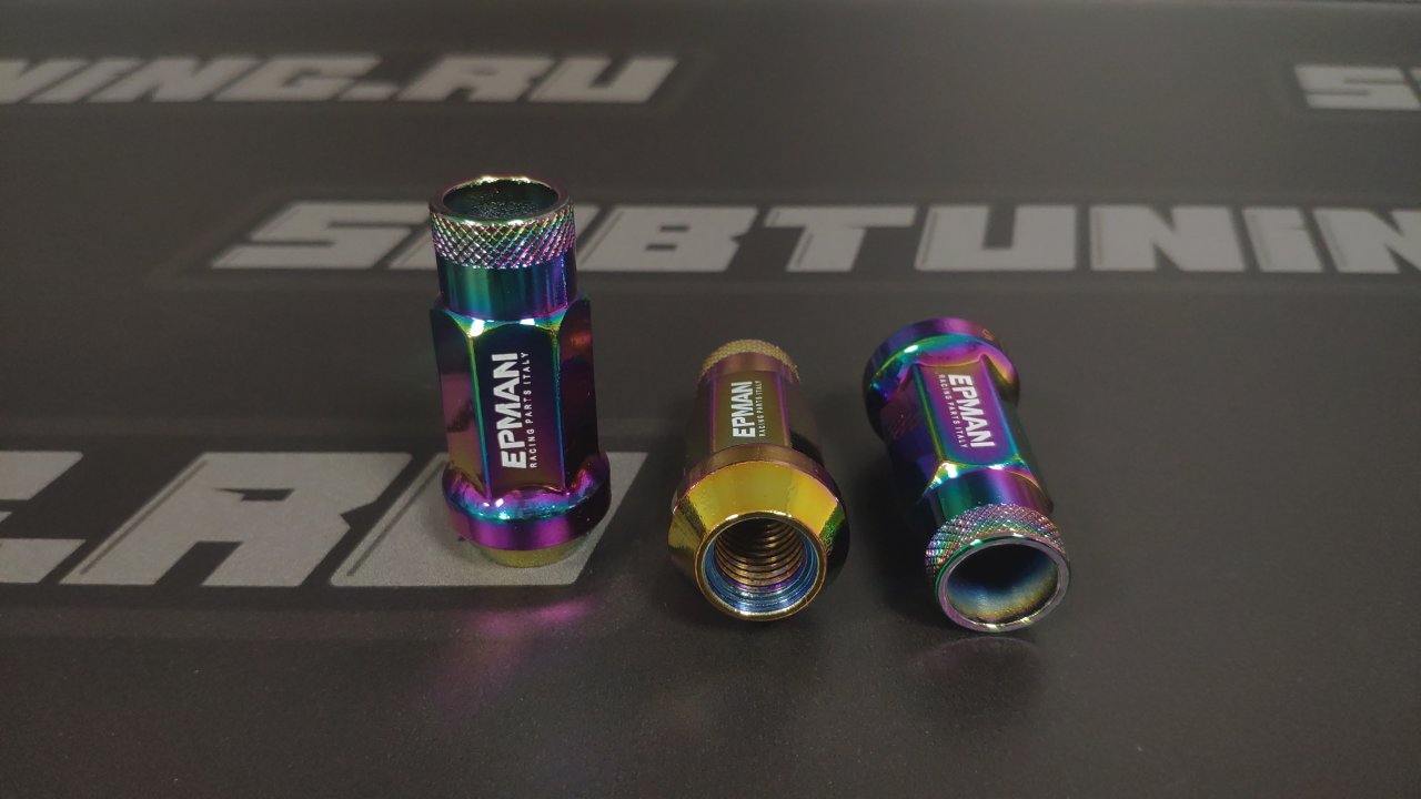 Гайки колесные М12*1,5 стальные, комплект 20шт (Неохром)