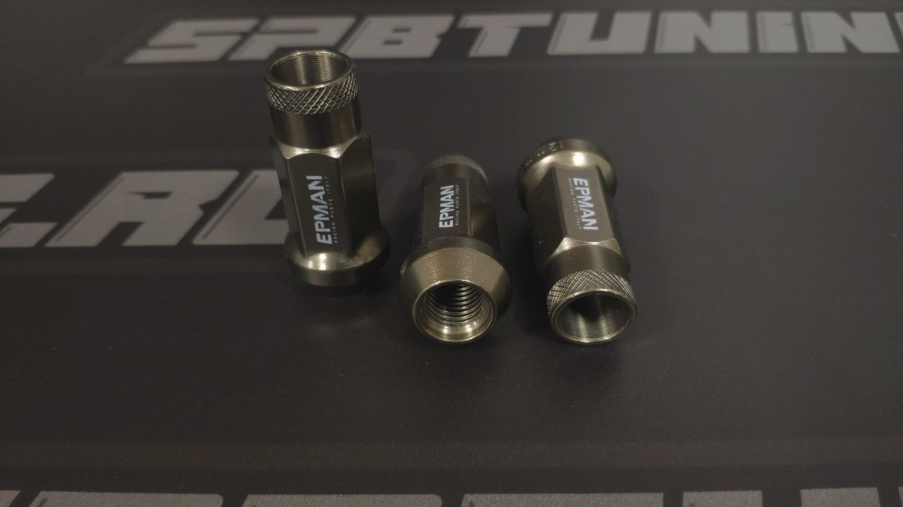 Гайки колесные М12*1,25 стальные, комплект 20шт (Титан)