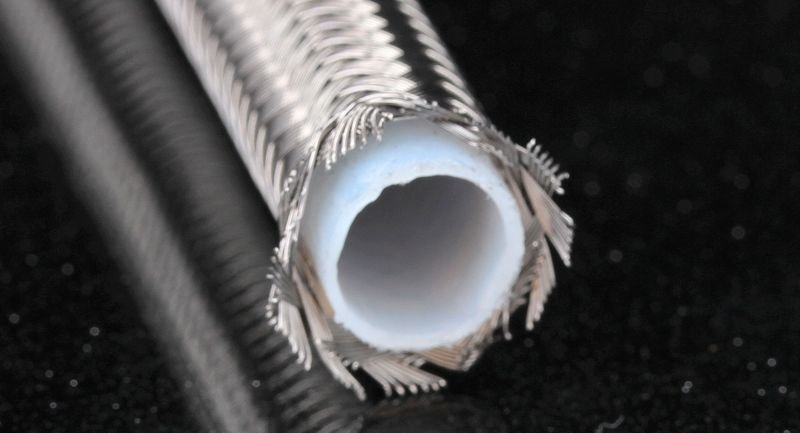 Шланг AN8 высокого давления армированный тефлоновый PTFE