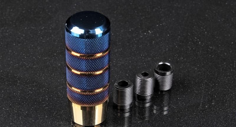 Ручка КПП, алюминий синий/золотой