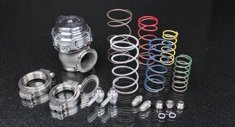 Вестгейт (wastegate, клапан сброса выхлопных газов), MV-S 38 мм silver/серебристый с установочным комплектом от 0,3 до 1,7 BAR MV-S SILVER