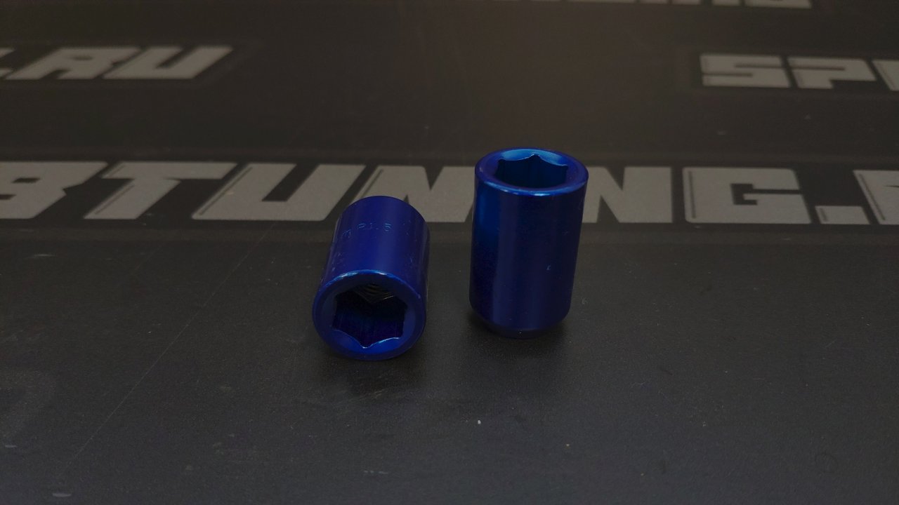 Гайки колесные Topfit открытые M12*1.25, высота - 32мм, синие