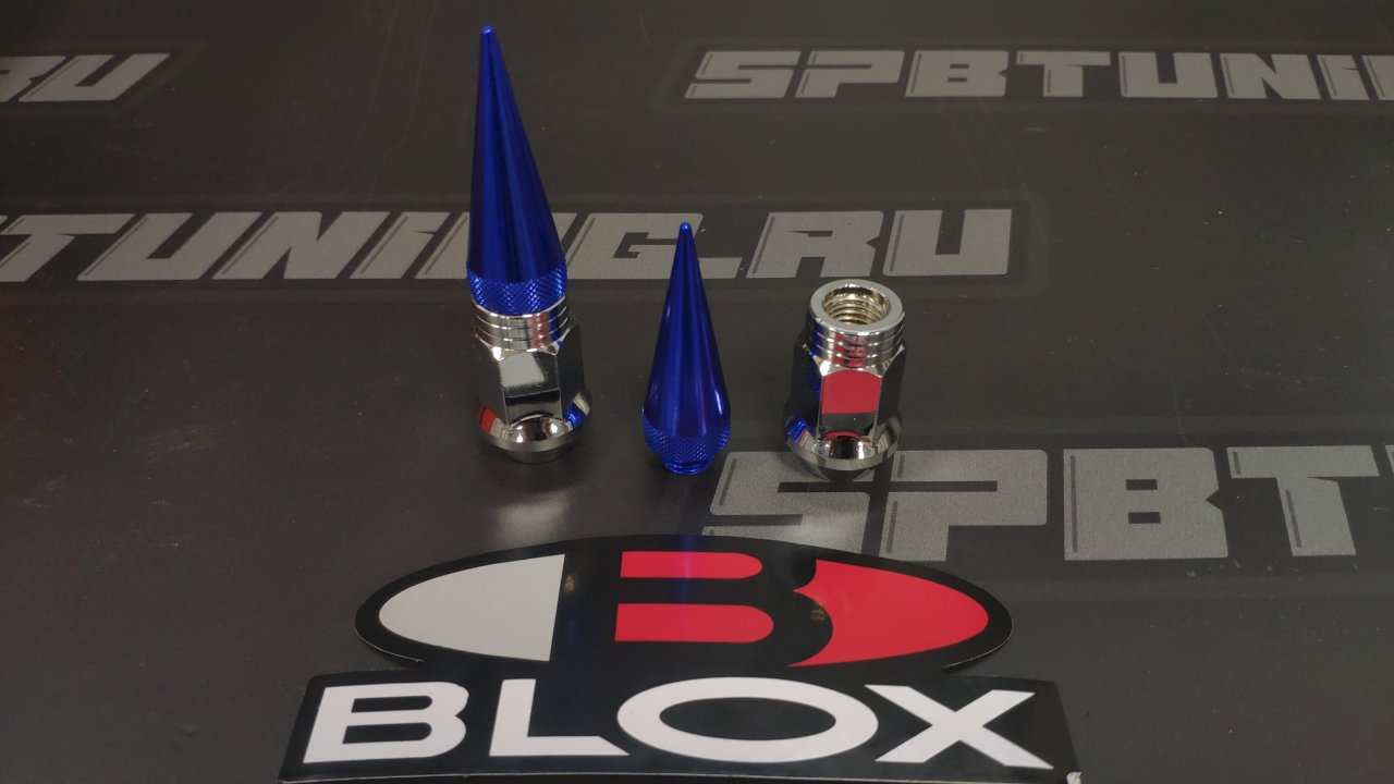 Гайки колесные Blox nut сталь+алюминий M12*1.5, синие