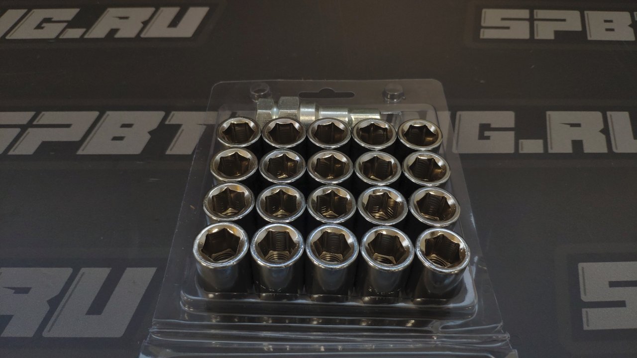 Гайки колесные Topfit открытые M12*1.5, высота - 32мм, хром