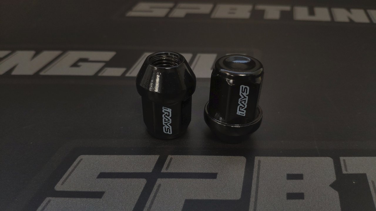 Гайки колесные Rays style M12*1.5, высота -35мм, черные