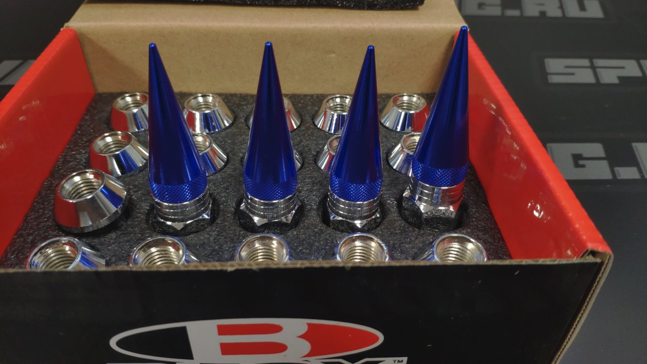 Гайки колесные Blox nut сталь+алюминий M12*1.5, синие