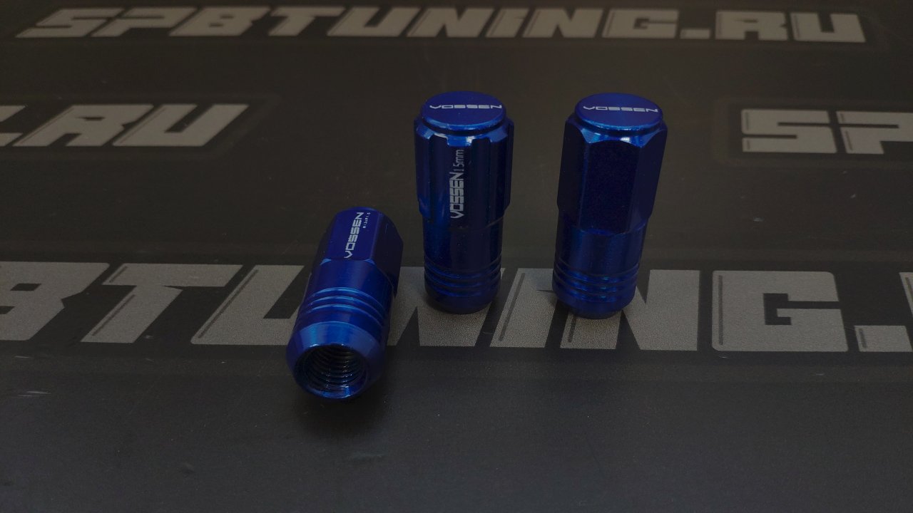 Гайки колесные Rays style M12*1.5 высота - 51мм, синие