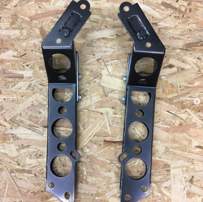 Кронштейны теншенов Aim Parts Silvia S14/S15 усиленные с закладными и площадками под съемную распорку