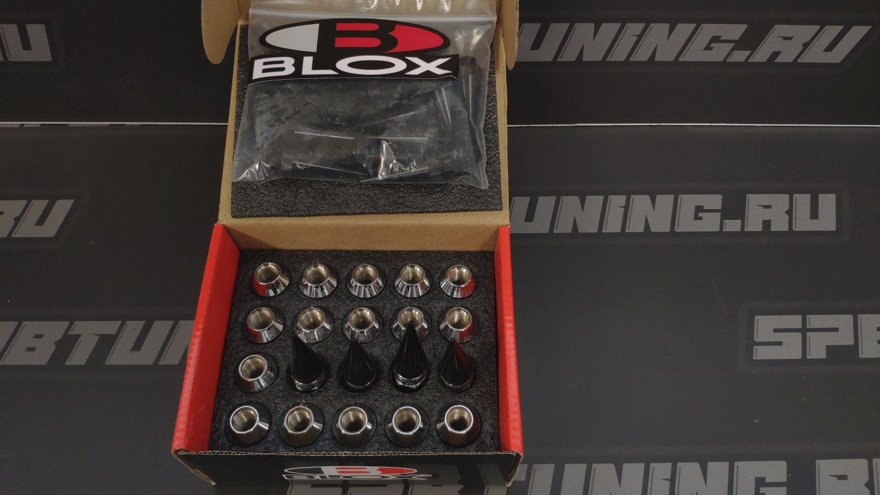 Гайки колесные Blox nut сталь+алюминий M12*1.5, черные