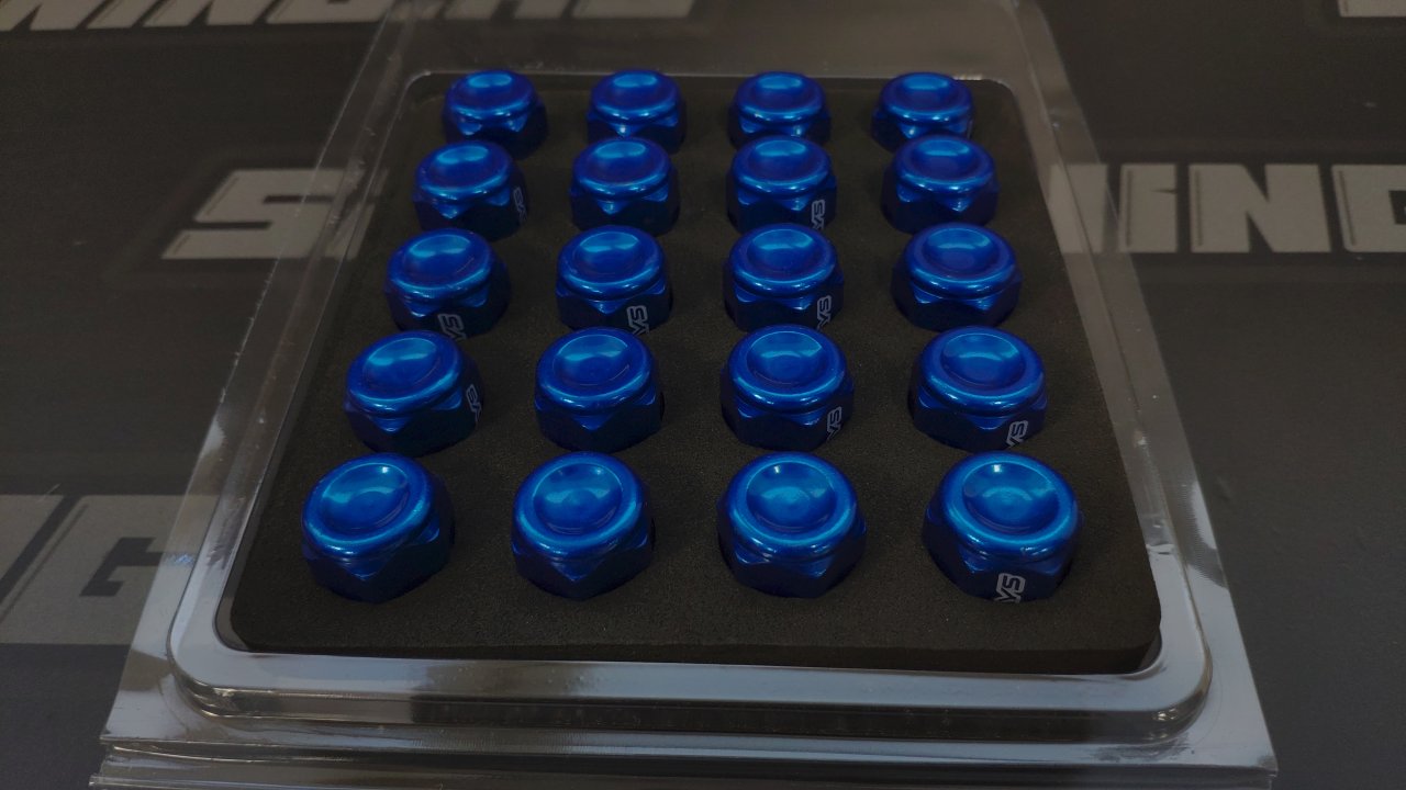 Гайки колесные Rays style M12*1.5, высота -35мм, синие