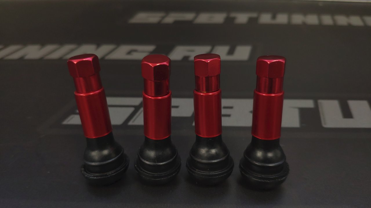 Ниппель колесный. Красный хром.