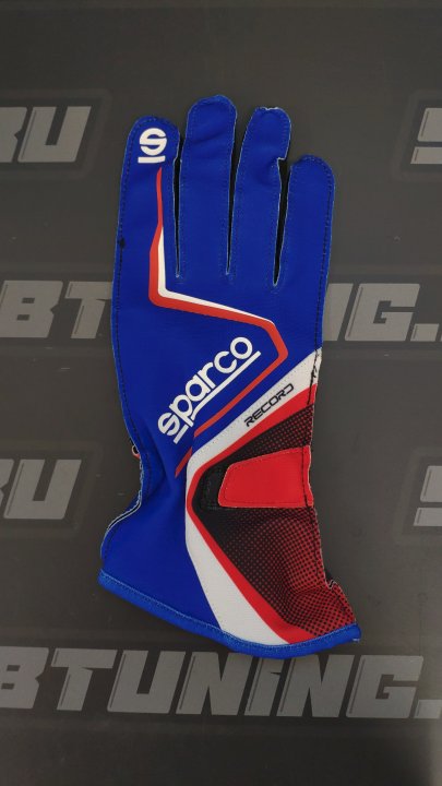 Перчатки для картинга SPARCO RECORD, синий/красный, размер 11