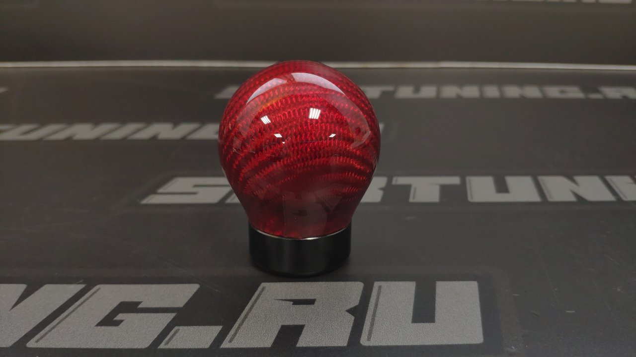 Ручка МКПП красный карбон