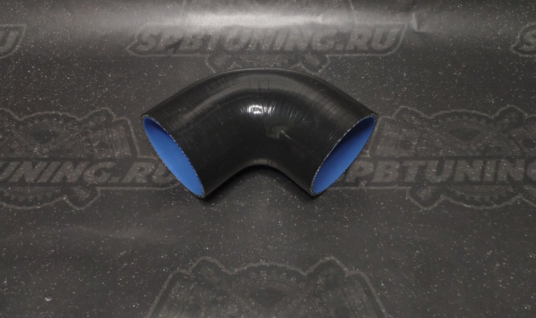 Патрубок силиконовый 3.5 (89mm) 90 градусов, черный