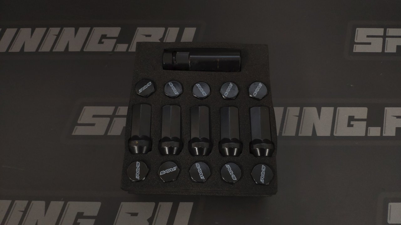 гайки колесные Rays style M12*1.5, высота- 44мм, черные