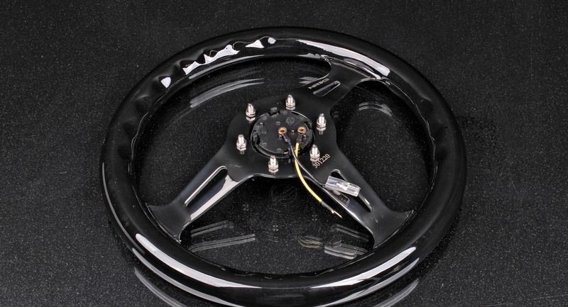 Руль NRG 310 мм, нулевой вылет, дерево, черный