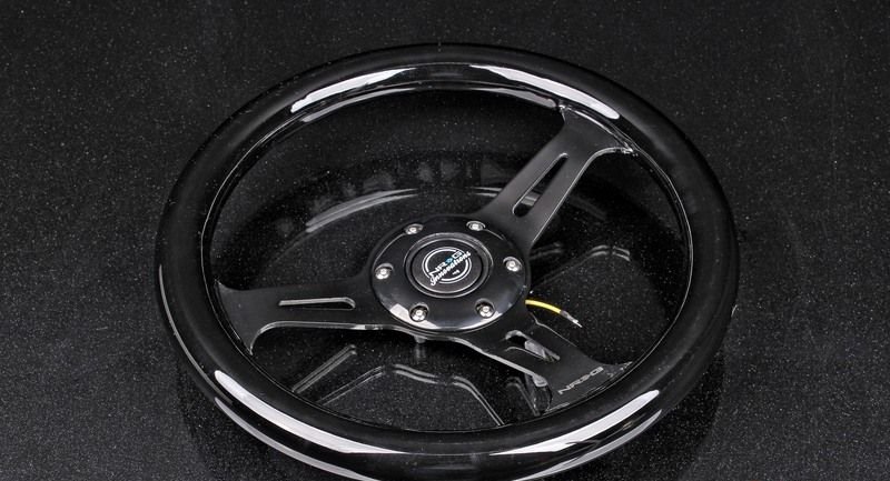 Руль NRG 310 мм, нулевой вылет, дерево, черный