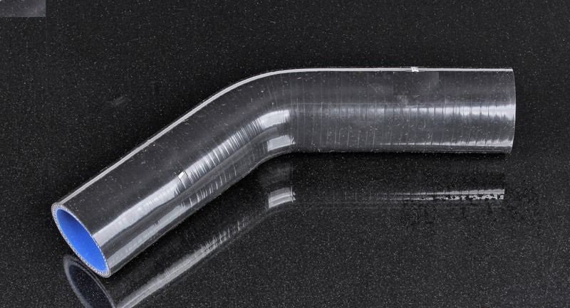 Патрубок силиконовый 28 мм, 45°, L=150*150 мм, черный