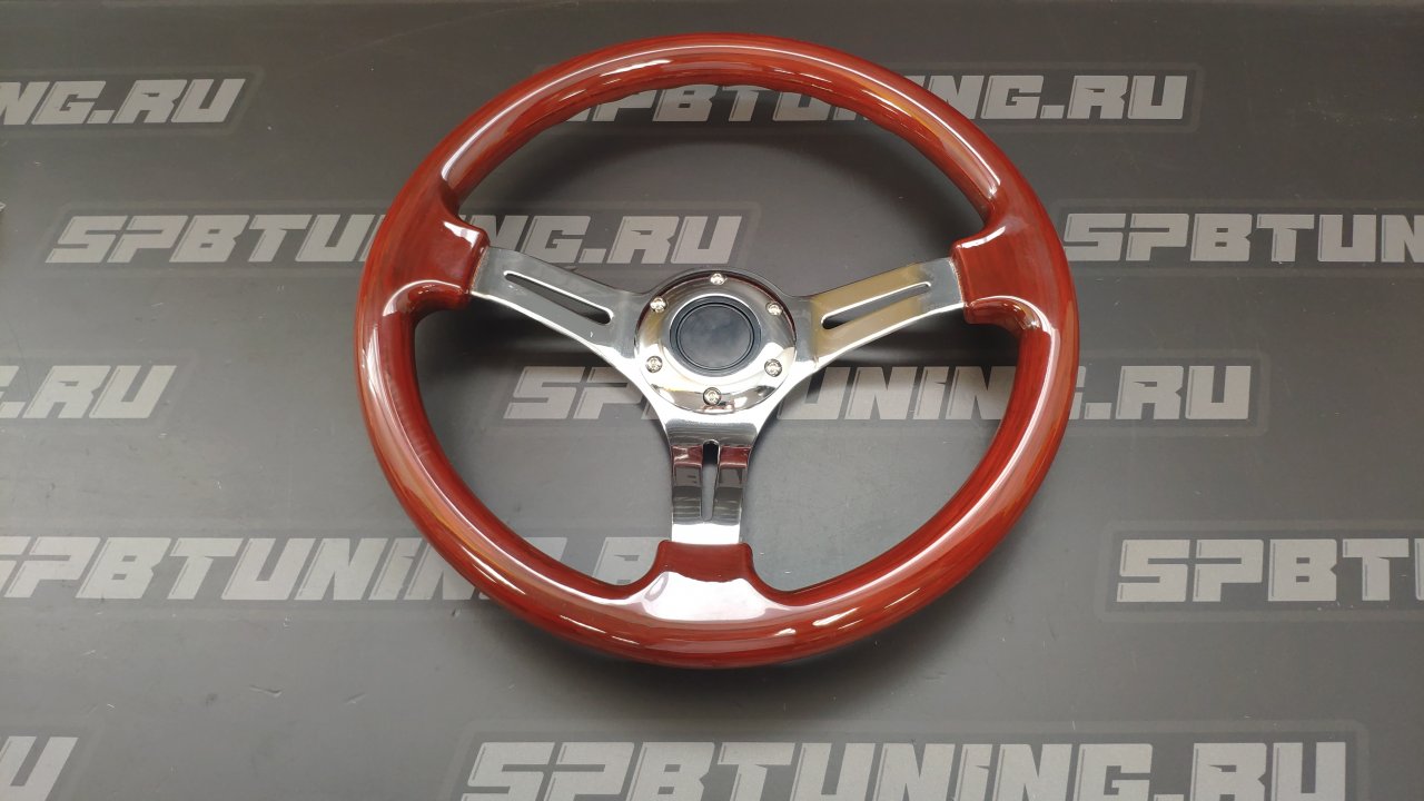 Руль под дерево коричневый