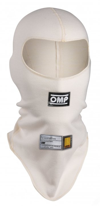 Подшлемник OMP FIRST Balaclava my2022, FIA 8856-2018, белый, размер M
