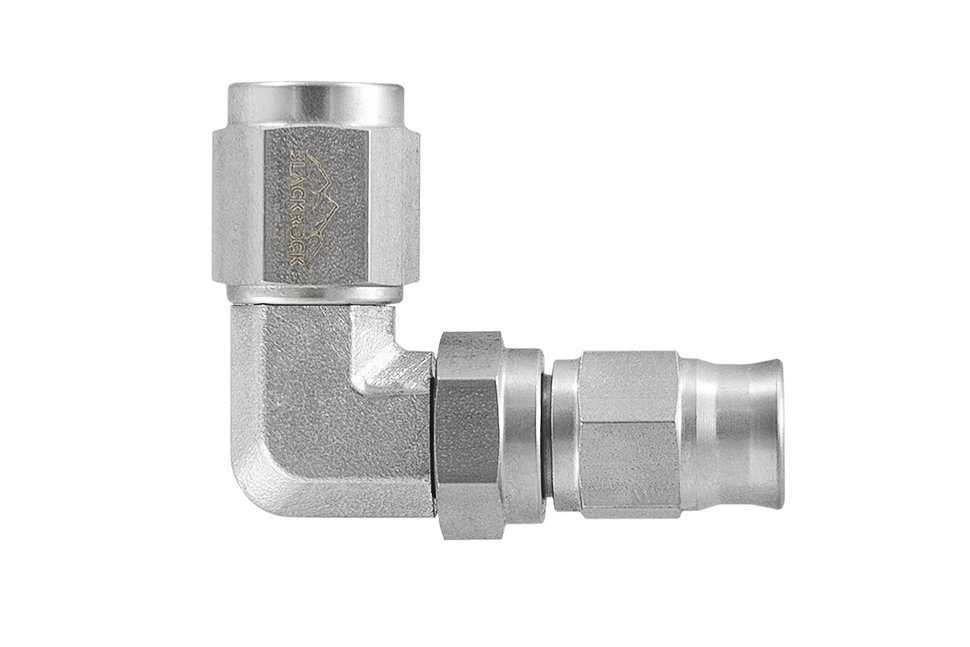 Фитинг мама AN-03 3/8X24 под прямой конус, 90°, D-03 сталь, BLACKROCK LAB