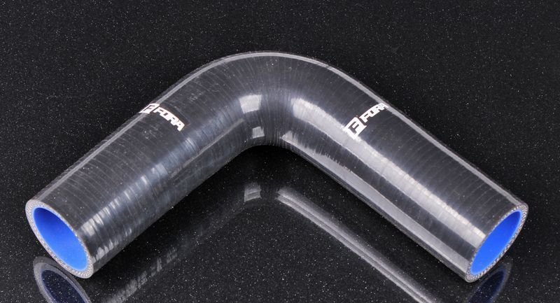 Патрубок силиконовый 38 мм, 90°, L=150*150 мм, чёрный