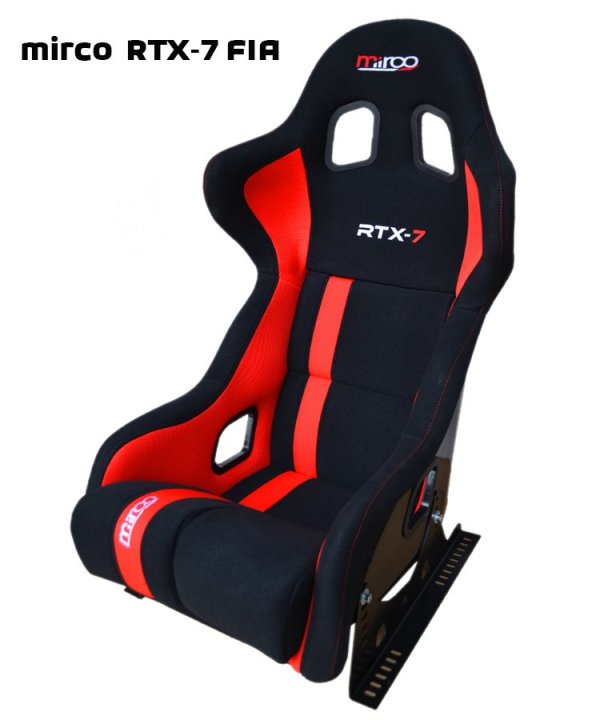 Mirco RTX-7 кресло для автоспорта велюр, черн/красный