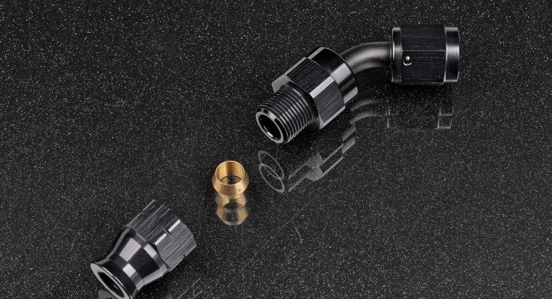 Фитинг AN4 45° под алюминиевую трубку 6,35 мм AB88