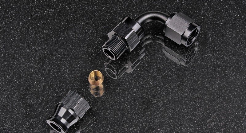 Фитинг AN4 90° под алюминиевую трубку 6,35 мм мама AB88