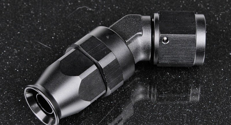 Фитинг AN8 45* для тефлонового шланга PTFE, усиленные