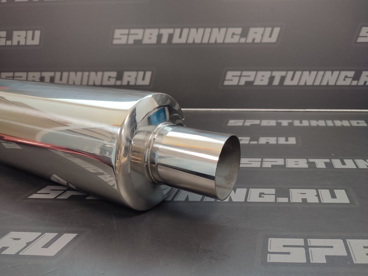 Бочка выхлопная HKS Hi-Power style большая вход 63мм выход 102мм