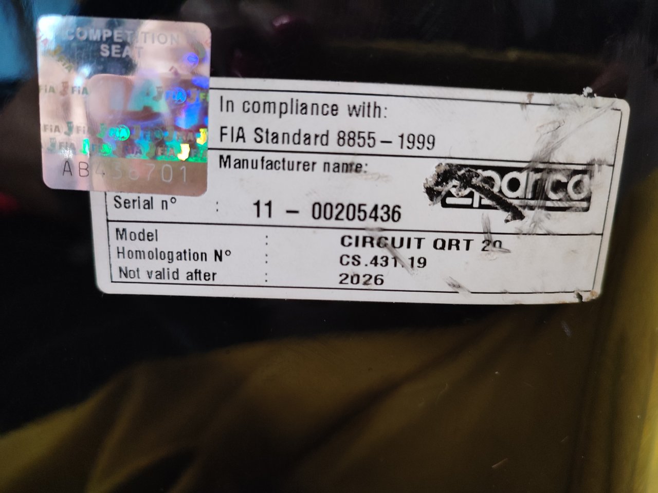 Ковш спортивный SPARCO CIRCUIT QRT (Б/У)