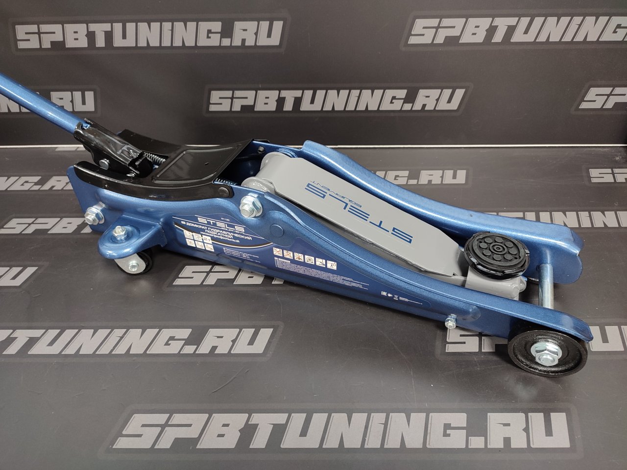 Домкрат подкатной 2т 80-380мм с низким подхватом STELS