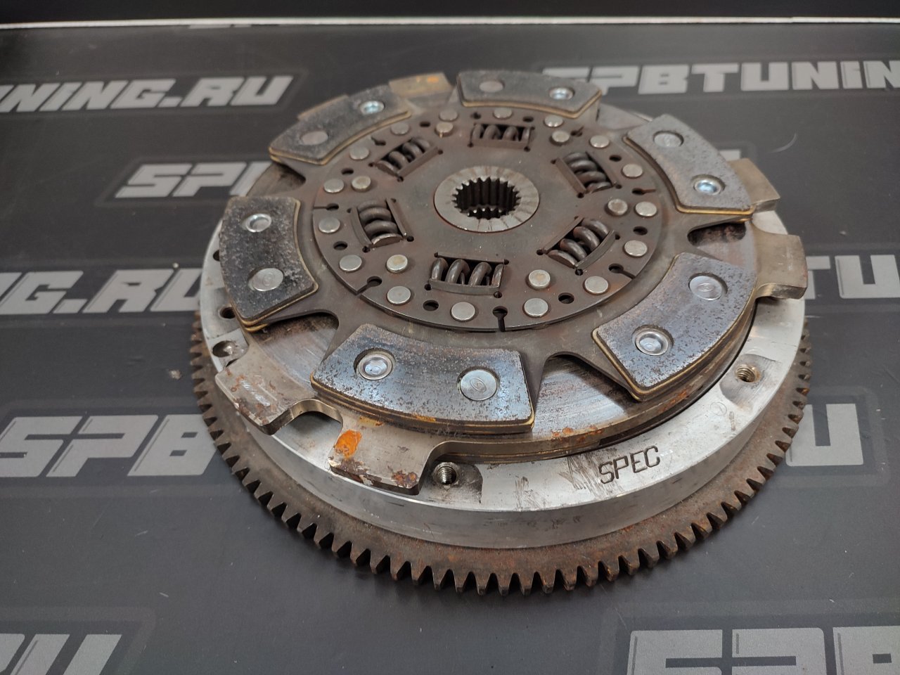 Двухдисковое сцепление SPEC Clutch, демпферное JZ+R154, без выжимного подшипника (б/у)