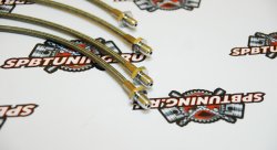 Комплект армированных тормозных шлангов SpbTuning для BMW e34-36. 