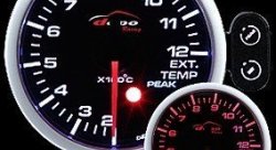 Датчик DEPO 60мм EGT температура выхлопных газов с варнингами и пиками