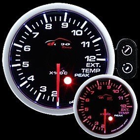 Датчик DEPO 60мм EGT температура выхлопных газов с варнингами и пиками