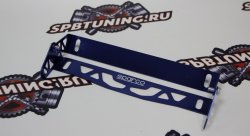 Крепление для номера авто (складное) синее, алюминий