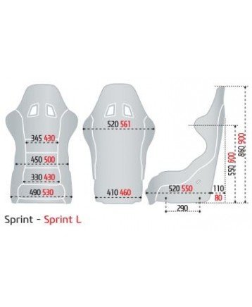 Ковш спортивный SPARCO SPRINT L (FIA) 8.7кг черный