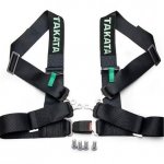 Ремни безопасности TAKATA style 4-х точечные со стандартной застежкой черные