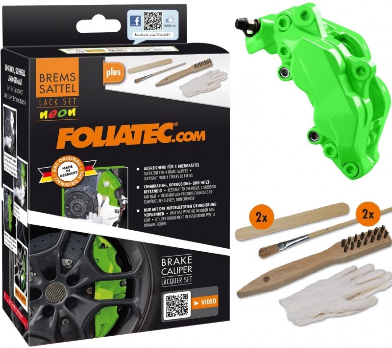 Краска для суппортов FOLIATEC зелёная NEON, трёхкомпонентная (2182)
