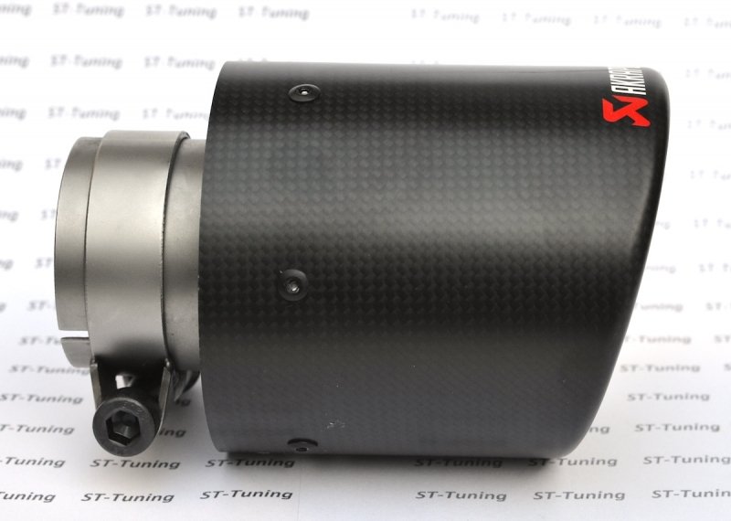 Насадка на глушитель, дизайн AKRAPOVIC карбон, D посадочный 57 мм / D наруж 101 мм AC157101